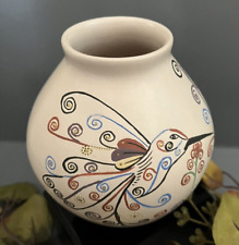 Mata Ortiz Pottery Lupita Quezada White Clay Hummingbird Birds Mexican Folk Art picture