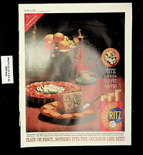 1961 Ritz Crackers Buffet Supper Cheese Tray Shrimp Fruit Vintage Print Ad 24306 picture