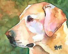 Yellow Lab Gifts | Labrador Retriever Art Print from Painting, Picture 8x10 picture