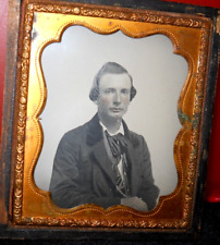 1/6th size Ambrotype of young man in half case picture