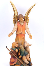 ANRI BACHLECHNER 12 INCH GUARDIAN ANGEL FIGURINE RARE WOOD ITALY VINTAGE READ picture