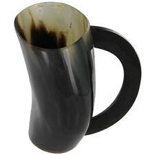 Natural Medieval Viking Dining Bovine Horn Beer Ale Drinking Cup Mug with Handle picture