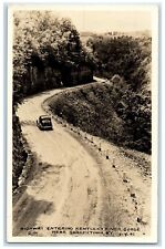 Highway Entering Kentucky River Gorge Car Shakertown KY RPPC Photo Postcard picture
