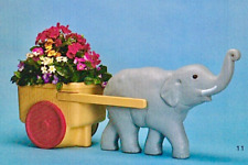 Blow Mold 1994 Don Featherstone Elephant & Cart Planter Union Products Vintage picture