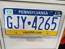 2012 Pennsylvania License Plate picture