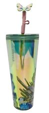 NWT, Starbucks Summer 2024 Iridescent Canna Lily with  Butterfly  Topper 40 oz picture