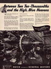 1943 Buick Print Ad WWII Victory Is Our Business General Motors Airplane Engine picture