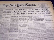 1939 NOV 10 NEW YORK TIMES - FATAL BORDER CLASH STRIKES DUTCH - NT 490 picture