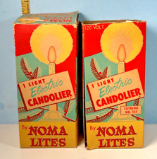 2 Vintage NOMA LITES Electric Candlolier Christamas Lights in Boxes JAPAN  💥 picture