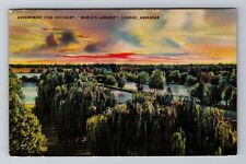 Lonoke AR-Arkansas, Government Fish Hatchery, Antique, Vintage Souvenir Postcard picture