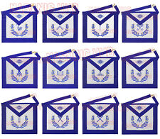 100% Lambskin Blue Lodge Officer Apron Collection -  A Set of 12 for the Elite picture