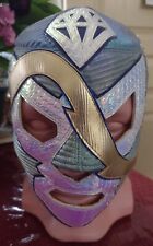 Diamante Azul CMLL, AAA. Professional Mexican Mask in Green, silver and Gold picture