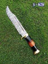 16” Handmade Damascus Steel hunting Bowie fixed blade knife survival knife picture