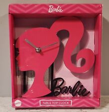 Barbie Silhouette Hot Pink Table Top Clock picture