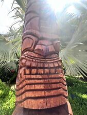 New 5’ Tiki by Smokin' Tikis Hawaii Coconut Palm Hand-carved #2 picture