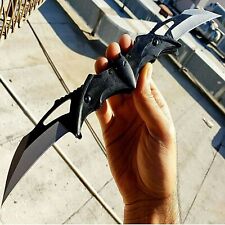 DARK KNIGHT SPRING ASSISTED DUAL BLADE BATMAN TACTICAL FOLDING Pocket KNIFE BLK picture