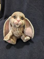 Floppy Ear Rabbit Handpainted Ceramic Light Brown 5.5