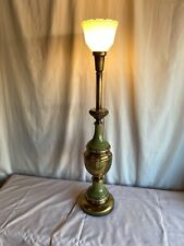 Vintage Rembrandt Mid Century Modern Brass/Green Enamel Table Lamp picture