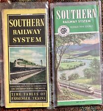 2 VINTAGE SOUTHERN RAILWAY SYSTEM  TIMETABLES-1946 & 1955 picture