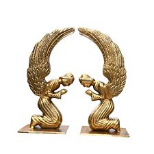 Angel Statue Pair Sculpture With Big Wings Judaica Holy Arc of Covenant picture