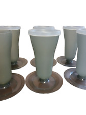 Vtg Tupperware #754 Parfait Jello Dessert Tall Pudding Cup Lid Set of 6. picture