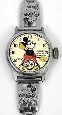1930’s Mickey Mouse Ingersoll Wristwatch Original Band For Parts Or Repair picture