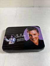 Elvis Presley Folding Knife Collectible Commemorative Memorial Tin Gold Handle picture
