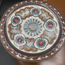 Vintage Set Of Two Handarbeit Decorative Wall Hanging Plates Plates. picture