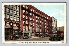 Duluth MN-Minnesota, St Louis Hotel, Advertising, Vintage c1929 Postcard picture