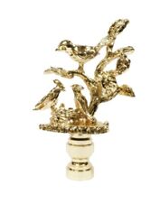 Lamp Finial-BIRDS IN BRANCHES-Polished Brass Finish, Highly detailed casting picture
