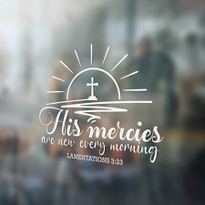 His Mercies Are New Every Morning Lamentations 3:23 Premium Vinyl Decal picture