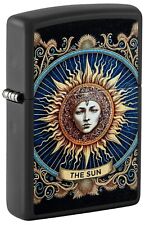 Zippo Lighter: The Sun Tarot Card - Black Matte 81573 picture