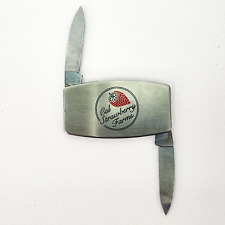 Vintage Cal Strawberry Farms Promo Advertising Zippo Knife With File Multi-Tool picture