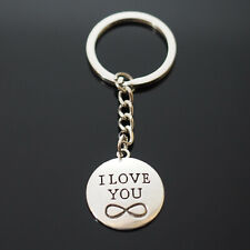 I Love You - Infinity Figure 8 Love Forever Pendant Keychain Key Chain Ring Gift picture