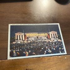 Postcard Night Scene Greek Theatre Griffith Park Hollywood California  95B-1037R picture