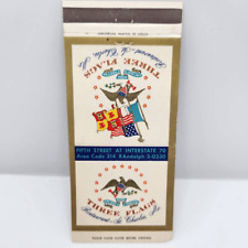 Vintage Matchcover Three Flags Restaurant St Charles Missouri picture