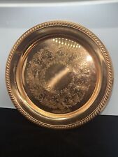 Vintage Copper Craft Guild Etched 10 Inch Platter -  Flaws picture