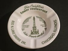 Vintage Jim Creighton's Tower Restaurant Chicago IL Ceramic 5.5