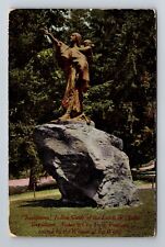 Portland OR-Oregon, Sacajawea Statue, City Park, Antique Vintage c1912 Postcard picture