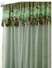 Two-Piece Of A Curtain With Title Decorative Flowers By Michal Negrin.  picture
