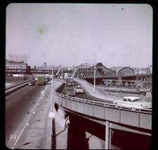 LC11-05  NYC HARLEM RIVER BRIDGE  Orig 2x2 Transparency 1957  KNICKERBOCKER SIGN picture