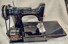 ANTIQUE 1940’S Singer Sewing Machine Complete W/ Case Serviced & Working #3004CH picture