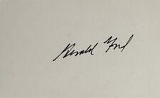 GERALD FORD Signed 3x5 Index Card...38th PRESIDENT OF THE UNITED STATES (d.2006) picture
