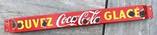 Vintage Coca Cola French Canadian Buvez Glace Porcelain Sign Door Push Bar Store picture