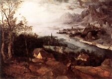 Oil painting Landscape-with-the-Parable-of-the-Sower-1557-Pieter-The-Elder-Brueg picture