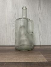 Vintage Clear Glass Liquor Bottle With Handle picture