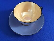 G.M.B. Co. Bavaria Lusterware Cup And Saucer Blue and Peach picture