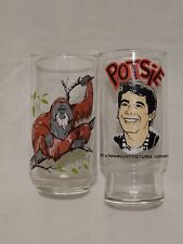 Vtg 1977 Pizza Hut Happy Days Potsie Glass & Endangered Species Orangutan Glass picture
