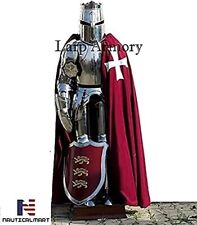 Knight Full Suit of Armor Custom LARP Halloween Costume Cloak, Shield, Chainmail picture