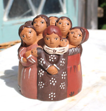 Vintage Group of Peruvian Women Pottery Folk Art Peru picture